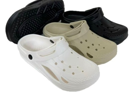 6865 皮纹纯色洞洞鞋男40-45