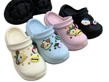 6873 可爱小狗增高女款洞洞鞋35-40