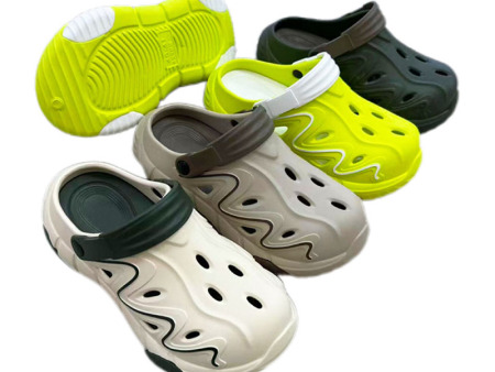 6888 男款线条波浪洞洞鞋40-45