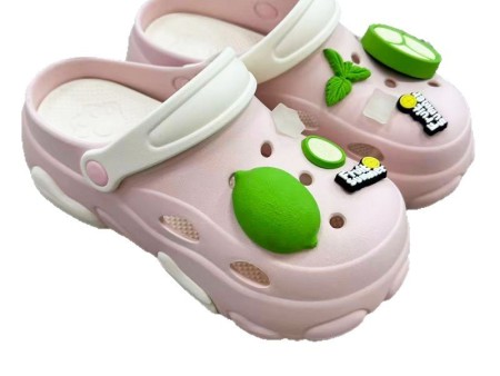 6896 青柠饰扣洞洞鞋35-45