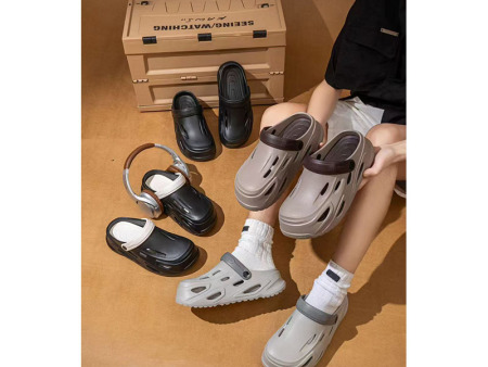 6906 双色厚底男士洞洞鞋40-45