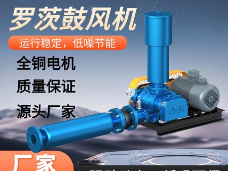 三叶罗茨风机水产养殖鱼塘增氧曝气大功率高压工业污水处理鼓风机