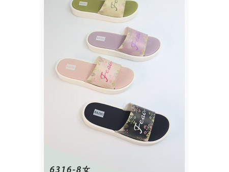 6933 女款菱形格一字拖36-41