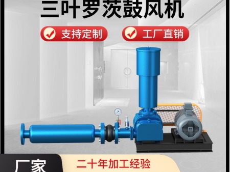 三叶罗茨鼓风机工业级曝气风机污水处理沼气等气力输送水产养殖增氧机
