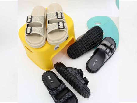 6983 男士花纹厚底一字拖40-45