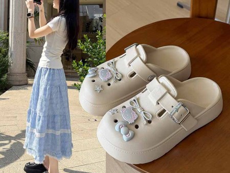 6985 凯蒂猫饰扣包头鞋35-40 