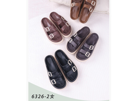 6990 双带扣女款拖鞋36-41