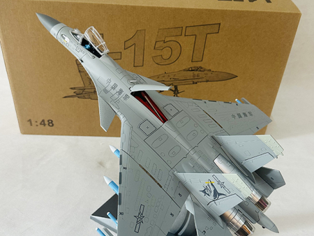 1:48 歼15T 重型舰载战斗机模型，合金歼15T飞机模型