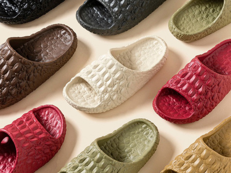 6702 男女苦瓜立体花纹一字拖35-45