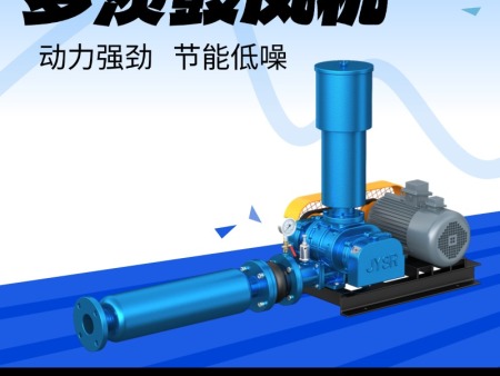 三叶罗茨风机水产养殖鱼塘增氧曝气大功率高压工业污水处理鼓风机