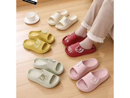 6705 小熊厚底家居一字拖36-41 40-45