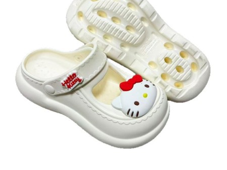 6715 凯蒂猫饰扣方头洞洞鞋35-40