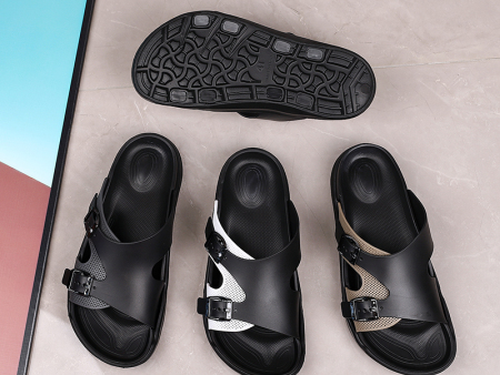 7006  PVC踩带一字拖鞋男40-45 