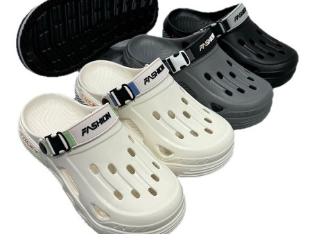 7014 男士纯色椭圆镂空洞洞鞋40-45