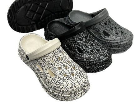 7017 涂鸦印花洞洞鞋男40-45