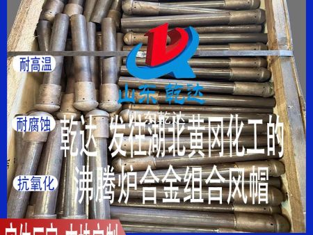 山東乾達 發(fā)往湖北省黃岡化工的 沸騰爐合金組合風(fēng)帽 