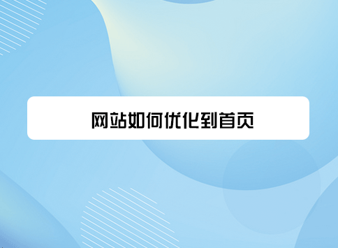 网站如何优化到首页