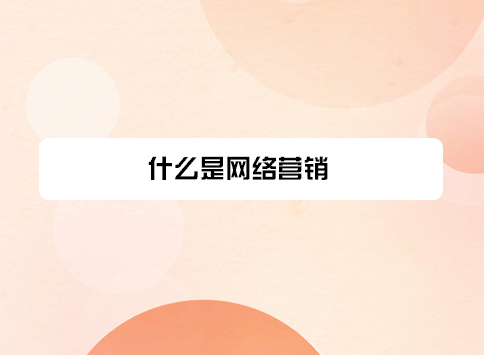 什么是网络营销？
