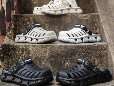 7059 双色箭头镂空男女洞洞鞋36-45