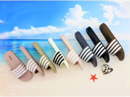 7082 条纹男女一字拖36-45