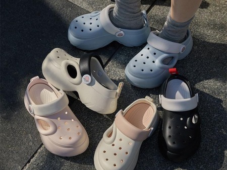 9524  O型镂空增高女士洞洞鞋35-40