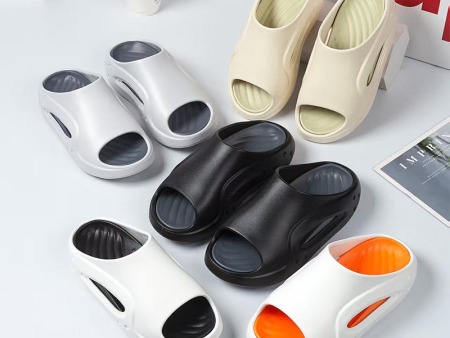 7536  双色光板男女一字拖36-45 