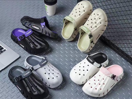 7138 情侣贝壳滴塑带洞洞鞋36-45