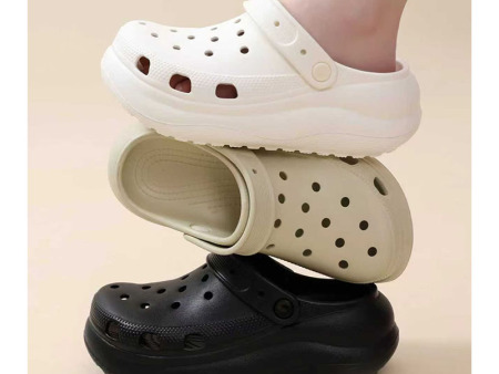 7161  泡芙厚底女款洞洞鞋35-40 