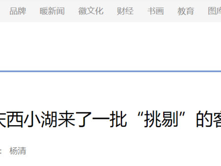 安庆西小湖来了一批“挑剔”的客人