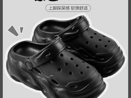 7187 增高流水女款洞洞鞋单色35-40