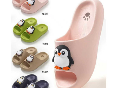 7222 企鹅饰扣儿童一字拖30-35 