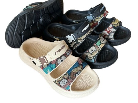 7240 卡通熊双带一字凉鞋男40-45