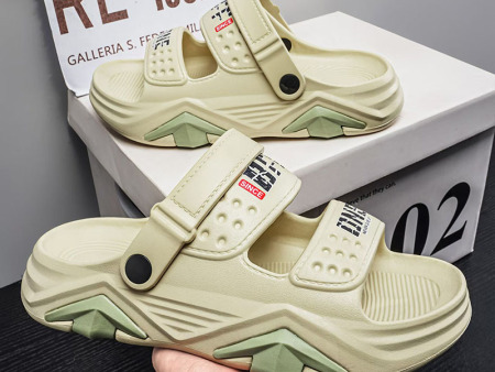 7260 双带箭头贴字情侣凉鞋36-45