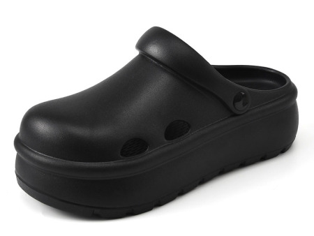 7263 男女款平底增高包头洞洞鞋纯色36-45