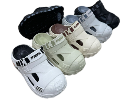 7270 男士双色Z字面包头洞洞鞋38-45