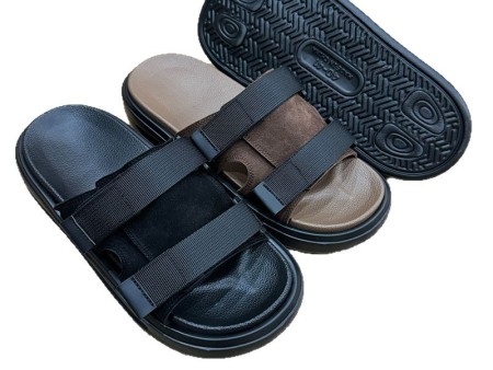 7289 织带魔术扣男士一字拖38-45