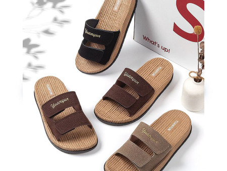 7290 双带扣麻绳底一字拖男39-45