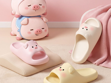 7287 卡通小猪一字拖女36-41