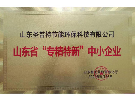 ShandongSpecialized, Sophisticated, Unique and Novel Enterprise ShandongSpecialized, Sophisticated, Unique and Novel Enterprise