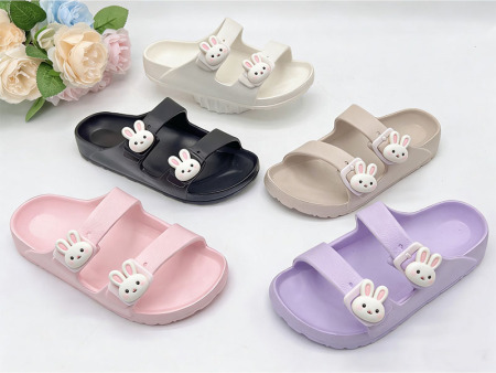 7370 双排扣儿童一字拖带饰扣24-35