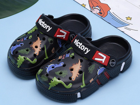 7365 亲子款卡通恐龙印花洞洞鞋28-38（单码）