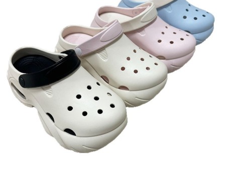 7387 加厚增高双带女士洞洞鞋36-41