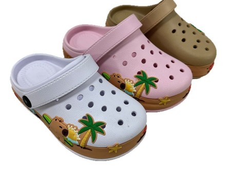 7397  卡皮巴拉围边儿童洞洞鞋24-35