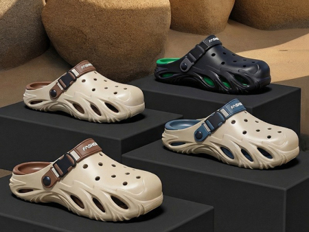 7401 滴塑厚底男女撞色洞洞鞋36-45