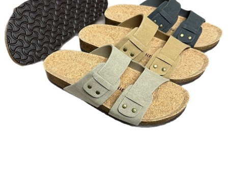 7406 男士柳丁双带软木拖鞋39-45 单码