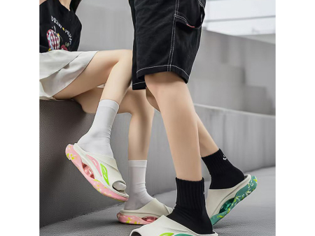 7425 气垫描漆花色一字拖情侣36-45