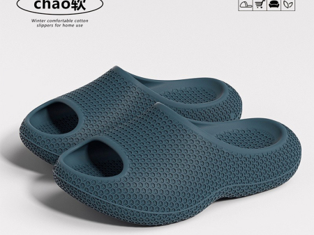 7437 一体成型蜂窝一字拖男女36-45