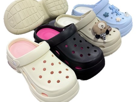 7438 气垫款带饰扣女洞洞鞋35-40