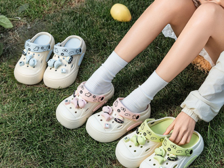 7441 双色厚底饼干鞋女带小马鞋扣35-40