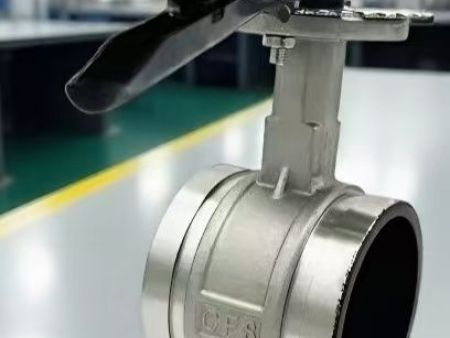 沟槽式不锈钢手柄蝶阀